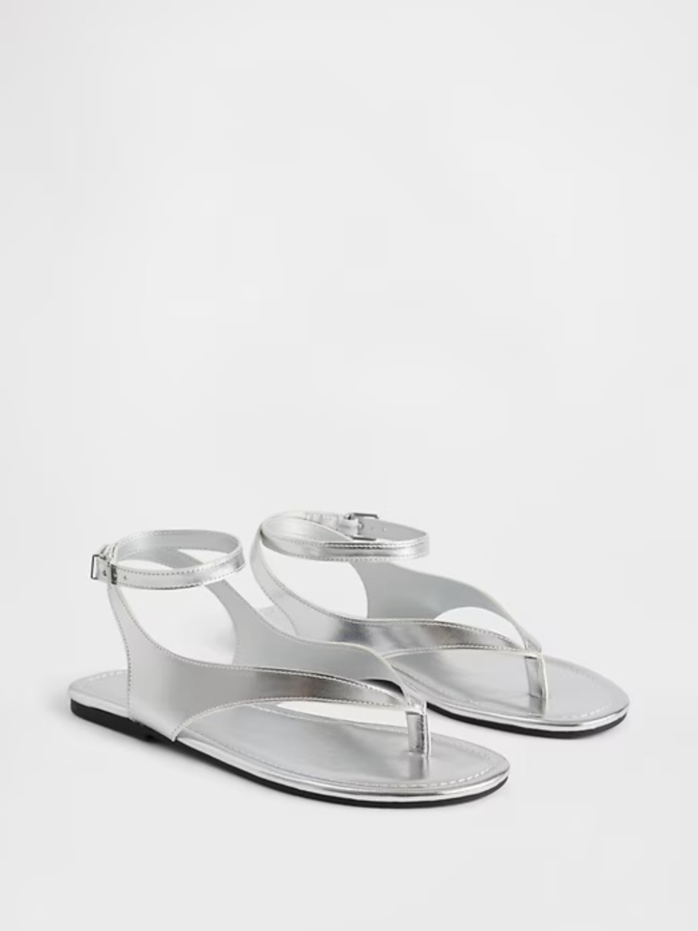 NWT GAP strappy sandals silver size 8